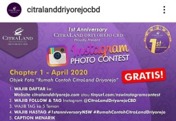 CitraLand Driyorejo CBD Gelar Lomba Foto di Tengah Seruan #dirumahaja