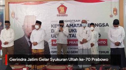 Video: Gerindra Jatim Gelar Syukuran Ultah ke-70 Prabowo 