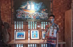 Ariel Sulap Sampah Plastik Pantai Kenjeran Jadi Karya Lukis Menakjubkan