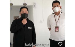 Kagetnya Erick Thohir saat Sidak Toilet SPBU di Medan: Ah yang Bener?