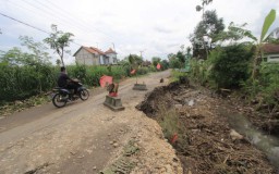 Jalan Rusak di Ponorogo yang Dipasangi Kijing dan Nisan Bakal Diperbaiki