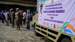 Peduli Korban Erupsi Semeru, Pemkot Mojokerto Kirim Bantuan dan Relawan
