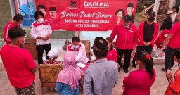 Baguna PDI Perjuangan Gelar Aksi Sosial untuk Pengungsi Erupsi Semeru