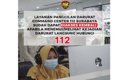 Sempat Terdampak Kebakaran Gedung Cyber, Layanan 112 Surabaya Kembali Normal
