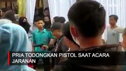 Video: Pria Todongkan Pistol Saat Acara Jaranan di Banyuwangi