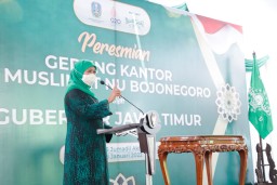 Resmikan Kantor Muslimat NU Bojonegoro, Khofifah Berharap Jadi Simbol Perdamaian