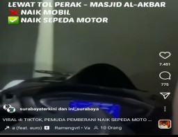 Viral, Video Pemotor Tak Pakai Helm Melintas di Jalan Tol Perak