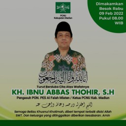 Innalillahi wa innailaihi rajiun, Ketua PCNU Kabupaten Madiun Meninggal Dunia