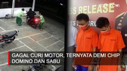Video: Gagal Curi Motor, Ternyata Demi Chip Domino dan Sabu
