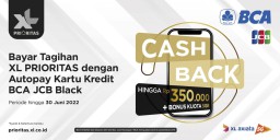 Ada Bonus Setiap Bayar Tagihan XL PRIORITAS Pakai Autopay Kartu Kredit BCA