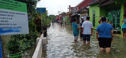 Banjir Jombang Meluas, Ratusan Rumah di Kecamatan Kudu Terendam