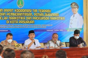 Rakor Penanganan Narkotika, Wawali Kota Pasuruan: Semua Pihak Harus Sinergi