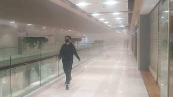 Suasana Dalam Gedung Tunjungan Plaza 5 Surabaya Usai Kebakaran