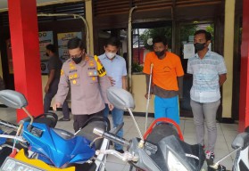 Dor! Bandit Motor di Bangkalan Dilumpuhkan Kakinya oleh Polisi