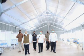Kasus Covid-19 Jatim Terus Melandai, RS Lapangan Indrapura Resmi Ditutup