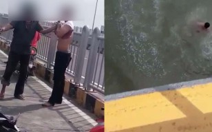 Beredar Video Terduga Pencuri Motor Loncat dari Jembatan Suramadu