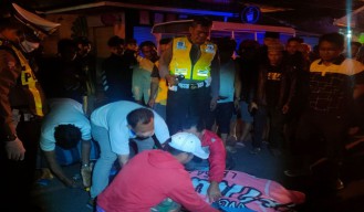 Tabrakan Motor Adu Moncong di Raya Katerungan Krian Sidoarjo, 1 Tewas