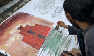 Bulan Menggambar Nasional, Belasan Perupa di Kota Kediri Unjuk Gigi