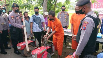 Komplotan Pencuri Spesialis Traktor Sawah di Trenggalek Diringkus