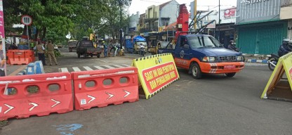Pedestrian Mulai Dibangun, Jalan Urip Sumoharjo Ponorogo Jadi Satu Arah