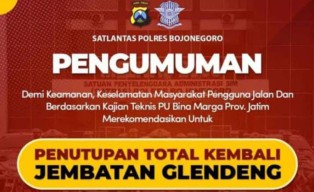 Berbahaya, Jembatan Glendeng Penghubung Tuban-Bojonegoro Ditutup Total