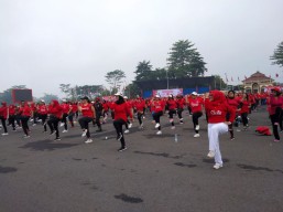 Pertama Setelah Pandemi Covid-19, Senam Massal digelar di Kabupaten Malang