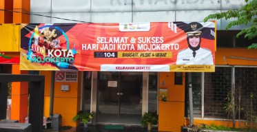 Sejumlah Pernak-pernik Hiasi Kota Mojokerto Jelang Hari Jadi ke-104