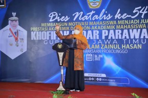 Gubernur Khofifah Dorong Mahasiswa Unzah Genggong Maksimalkan Teknologi Digital