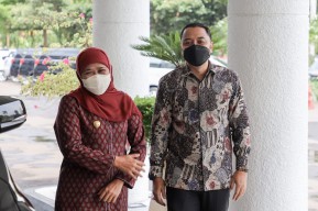 Potret Keharmonisan Gubernur Jawa Timur dan Wali Kota Surabaya