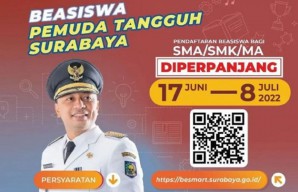 Pendaftaran Beasiswa Pemuda Tangguh Surabaya Diperpanjang hingga 8 Juli 2022