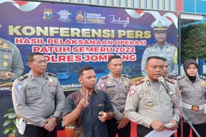 Operasi Patuh Semeru 2022 di Jombang, Polisi Tilang 590 Pelanggar Lalu Lintas