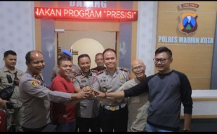Kasat Lantas Polres Madiun Kota dan Wartawan Akhirnya Saling Memaafkan