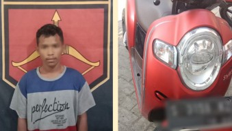 Anak Durhaka Curi Motor Ibunya, Residivis Surabaya Ditangkap di Warkop Mojokerto