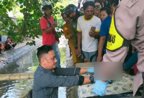 Mayat Bayi Ditemukan dalam Sungai, Warga Srono Banyuwangi Heboh