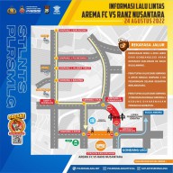 Jalan Depan Stadion Kanjuruhan Malang Ditutup, Berikut Pengalihan Arus Lalinnya