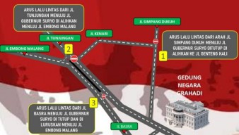 Besok Jalan Gubernur Suryo Surabaya Ditutup, Ini Rekayasa Lalu Lintasnya