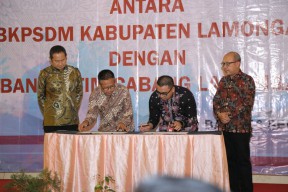 Bank Jatim Teken Kerja Sama dengan BKPSDM Lamongan