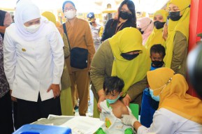 Capaian Imunisasi Program BIAN Tahap ll Jatim Tertinggi Nasional