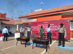 Lapas Mojokerto Musnahkan Handphone dan Barang Sitaan Lainnya