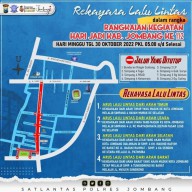 Peringatan Hari Jadi Pemkab Jombang, 8 Jalan Ditutup, Ini Jalur Alternatifnya
