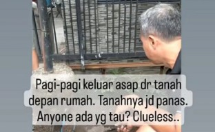 Tanah Berasap di Sedati Sidoarjo, saat Digali Asap Kian Tebal