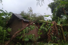 Hujan Es Disertai Angin Kencang Terjang Jombang, Rusak Rumah hingga Sekolah