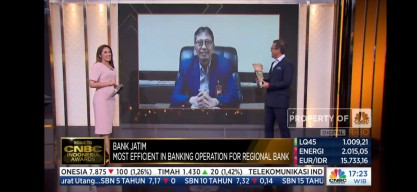 Bank Jatim Raih Penghargaan CNBC Indonesia Awards 2022