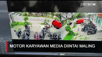 Video: Motor Karyawan Media di Surabaya Diintai Maling!