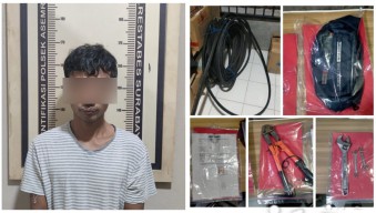 Demi 'Mangku Purel', Kuli Bangunan di Surabaya Nekat Curi Kabel Telkom