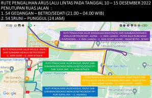Tolong Diingat! 5 Jalur Alternatif saat Penutupan Ruas Jalan di Sidoarjo