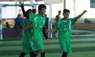 Momen Iptu Umbaran Juarai Futsal Antar Wartawan di Lamongan