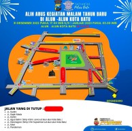 Malam Tahun Baru Jalan Sekitar Alun-Alun Kota Batu Ditutup, Ini Alternatifnya