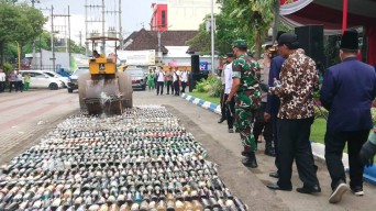 Polres Tulungagung Musnahkan Miras hingga Knalpot Brong Jelang Tahun Baru 2023
