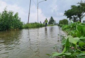 Sepekan Diguyur Hujan, Jalan Poros Kecamatan di Lamongan Terendam Banjir